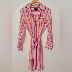 NWOT Metropolitan Striped Shirt Dress